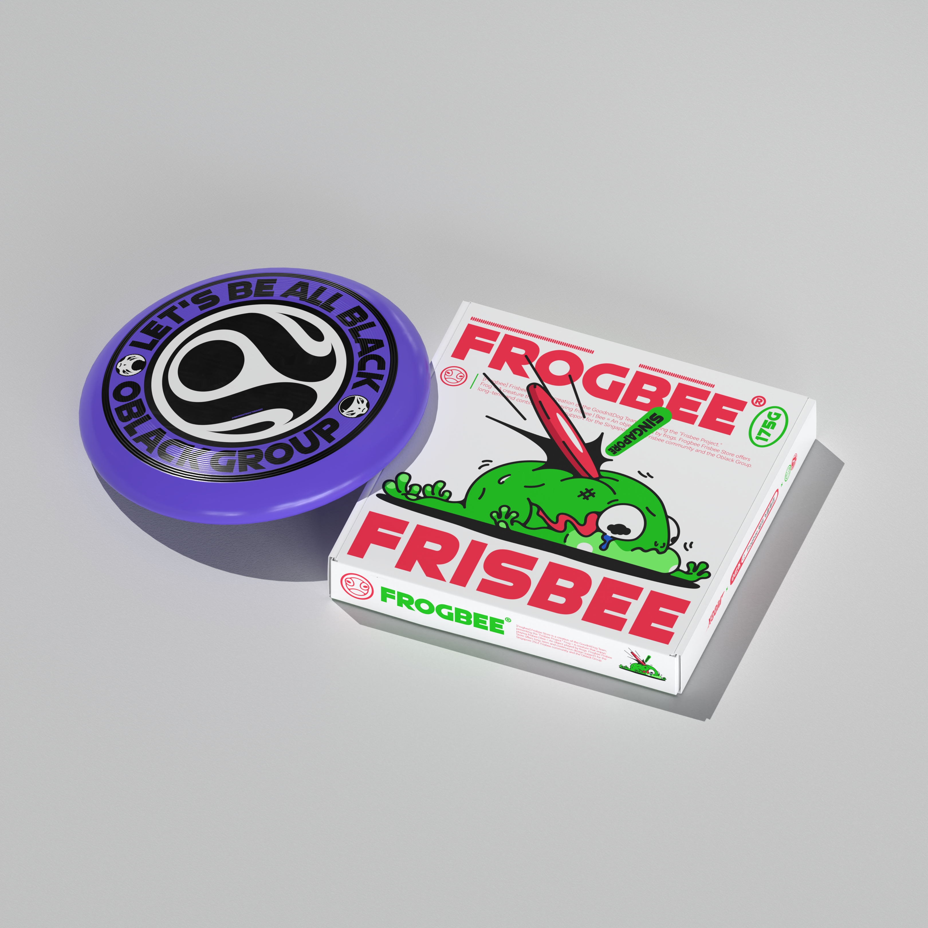 Xcom x Frogbee - [Oblack Classic] Special Design Ultimate Frisbee Disc 175g